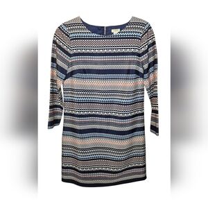 J. Crew Printed Three-Quarter Sleeve Gallery Dress - Size 00